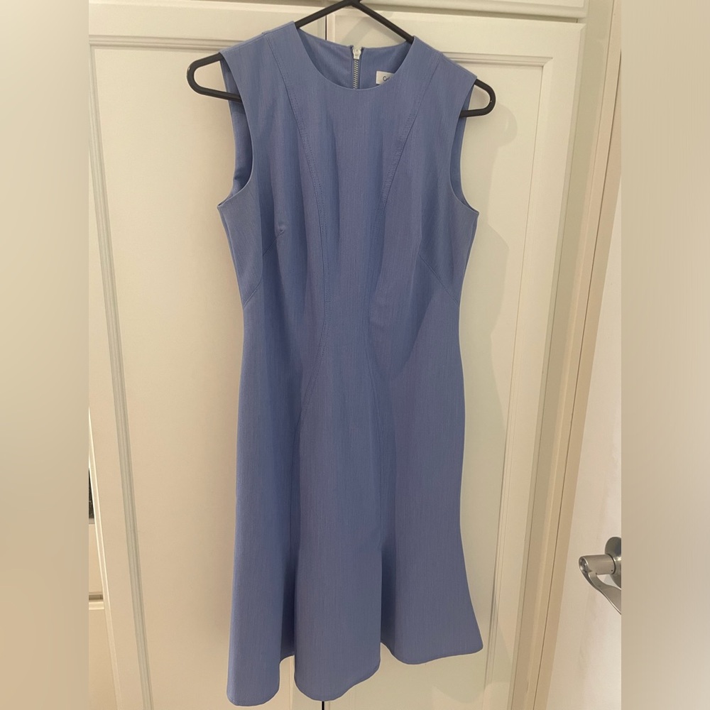 Calvin Klein Blue Midi A-line Dress - Size 4
